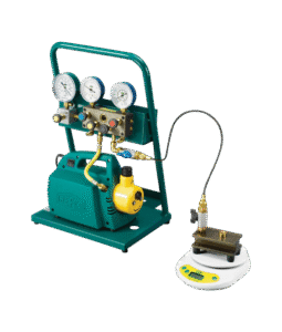 REFCO 10964-PM2-R290 – R290, R600, R600a įkrovimo stotelė su RL-2 vakuuminiu siurbliu