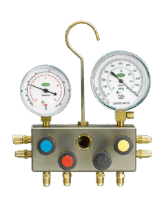REFCO M4-3-BS-R600a – 4 padėčių kolektorius su 3 įkrovimo žarnomis