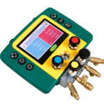 REFCO REFMATE-4-CA-TC – Skaitmeninis 4 padėčių kolektorius su 5 įkrovimo žarnomis su rutuliniais vožtuvais (Gallery Image #1)