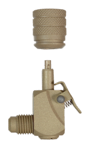 REFCO V-35012/5 – Greito prijungimo alkūnė 1/4″ SAE x 1/4″ SAE