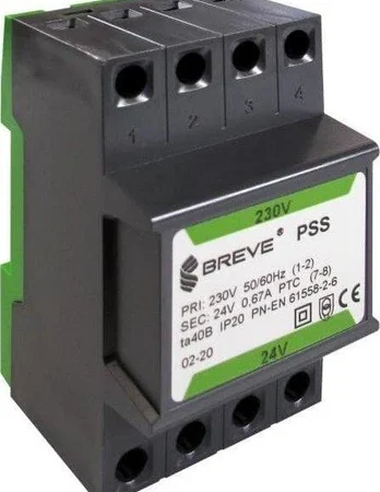 Transformatorius 230V/24V 4VA DIN