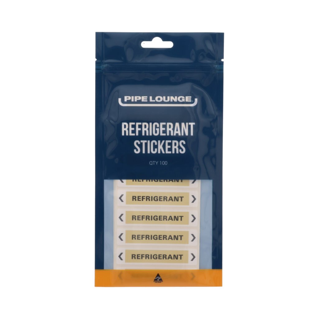 Aspen PipeLounge PLsticker – „REFRIGERANT” lipdukas vamzdynų žymėjimui