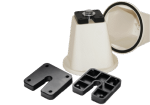 Kūginė atrama su amortizatoriumi, RAL 1013