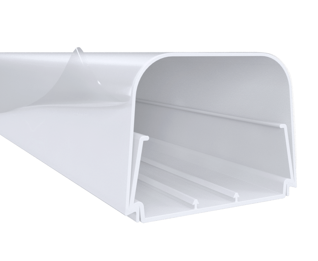 Vecamco EuroSplit Kanalas plastikinis su apsaugine plėvele 80x60mm 2 metrai