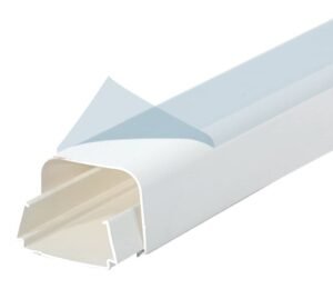 Vecamco Eurosplit Kanalas plastikinis su apsaugine plėvele 80x60mm (antracitas) 2 metrai