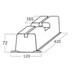 Plastikinis padas kondicionieriams 420x120x72mm 320kg (Gallery Image #1)